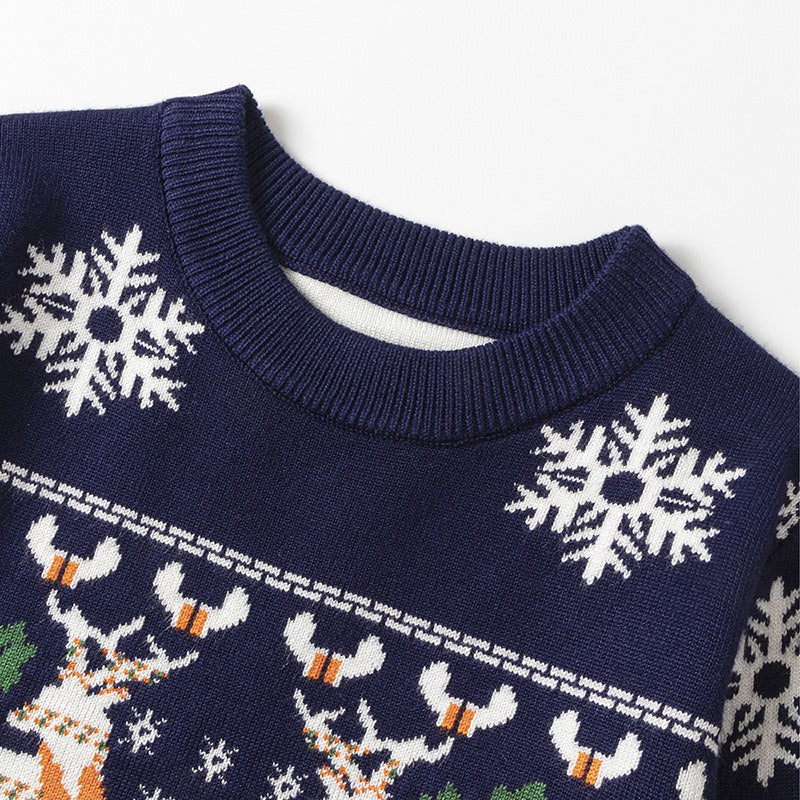 Wholesale Cartoon Christmas Elk Autumn Winter Woolen Baby Clothes